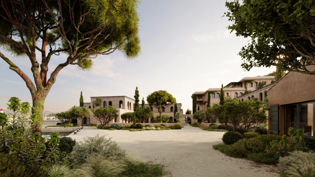Zannier Bendor - Cloître Building from Harbour - © Hardel Le Bihan Architectes